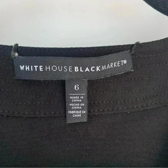 WHITE HOUSE BLACK MARKET - Black and white Butterfly pattern wrap dress - Size 6 - Picture 7 of 7